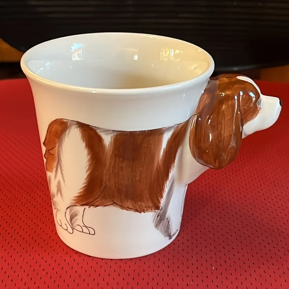 Spaniel Ceramic Cup 3-D Handle Dog Lover - Picture 3 of 9